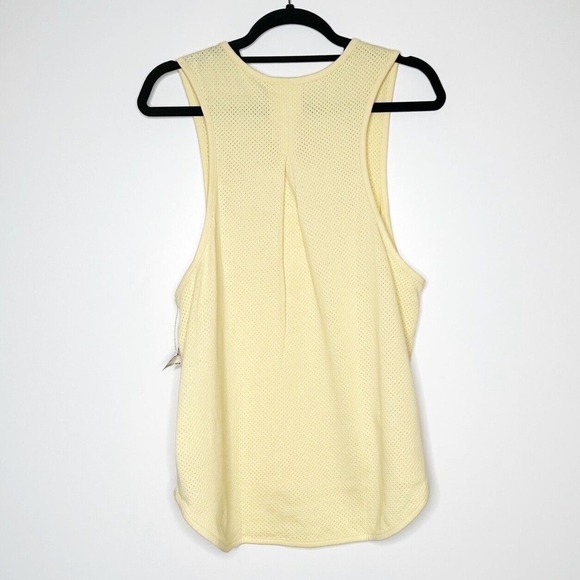 NWT Varley Arlee Perforated Mesh Athletic Tank Top Scooped Hem Women Yellow Sz S - Picture 4 of 8